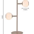 8051-213 Lampa stojąca dwójka LED Luberon piaskowa - 3