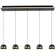 7047-605 Lampa wisząca piątka prosta Biarritz czarny chrom - 3