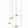 QUIBERON - Lampa wisząca piątka okrągła piaskowy 