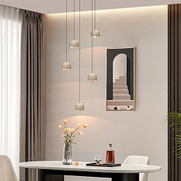 QUIBERON - Lampa wisząca piątka okrągła piaskowy "Sand"