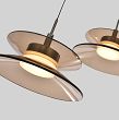 5058-321 Lampa wisząca trójka okrągła Crema brąz / klosz coffee - 3