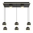 7047-905 Lampa wisząca ósemka prostokątna Biarritz czarny chrom - 3