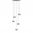 QUIBERON - Lampa wisząca piątka okrągła nikiel mat - 5