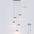 QUIBERON - Lampa wisząca piątka okrągła nikiel mat - 6