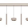 7040-613 Lampa wisząca piątka prosta Carnac kaszmirowa - 2