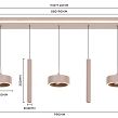 7040-613 Lampa wisząca piątka prosta Carnac kaszmirowa - 7
