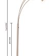 3047-313 Lampa podłogowa trójka Biarritz kaszmirowa - 7