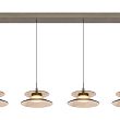 7058-421 Lampa wisząca czwórka prosta Crema brąz / klosz coffee - 3