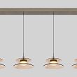 7058-421 Lampa wisząca czwórka prosta Crema brąz / klosz coffee - 2