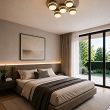 9047-513 Lampa sufitowa plafon piątka okrągły Biarritz kaszmirowa - 2
