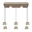 7047-913 Lampa wisząca ósemka prostokątna Biarritz kaszmirowa - 3