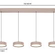 7062-413 Lampa wisząca czwórka prosta Valensole kaszmirowa - 6