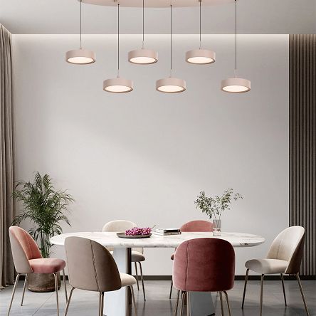 7062-613 Lampa wisząca szóstka owalna Valensole  kaszmirowa