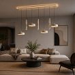 7040-813 Lampa wisząca siódemka prosta Carnac kaszmirowa - 3