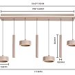 7040-813 Lampa wisząca siódemka prosta Carnac kaszmirowa - 9