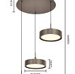 5062-321 Lampa wisząca trójka okrągła Valensole  brąz - 8