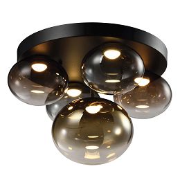 9082-502 Lampa sufitowa - plafon piątka okrągły Pesaro czarny