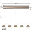 7047-613 Lampa wisząca piątka prosta Biarritz kaszmirowa - 5