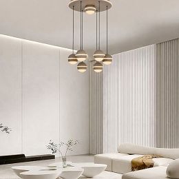 5047-813 Lampa wisząca siódemka okrągła Biarritz kaszmirowa