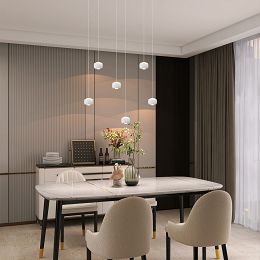 QUIBERON - Lampa wisząca szóstka biała