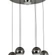 5047-805 Lampa wisząca siódemka okrągła Biarritz czarny chrom - 5
