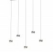 QUIBERON - Lampa wisząca piątka prosta biała - 5
