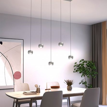 QUIBERON - Lampa wisząca piątka prosta biała