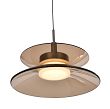 7058-621 Lampa wisząca szóstka owalna Crema brąz / klosz coffee - 5