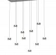 QUIBERON - Lampa wisząca dziesiątka nikiel matowy - 4