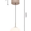 6051-113 Lampa wisząca jedynka LED Luberon kaszmirowa - 6