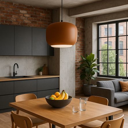 6026-118 Lampa wisząca jedynka Positano brązowa